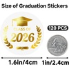 image:imageG2PLUS Graduation Stickers  120Pcs Class of 2026 Stickers 16in Silver Foil Graduation Cap Stickers Transparent Envelope Seal Sticker for Congrats Grad Invitation and Grad Party FavorsClass of 2026  Gold