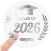 image:imageG2PLUS Graduation Stickers  120Pcs Class of 2026 Stickers 16in Silver Foil Graduation Cap Stickers Transparent Envelope Seal Sticker for Congrats Grad Invitation and Grad Party FavorsClass of 2026  Silver