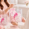 image:imageG2PLUS 24PCS Pink Bow Gift Bags with Handles Clear PVC Plastic Goodie Bag  79x79x28in Party Favor Bag with Bownot and Thank You Tags Reusable for Weddings Baby Showers Birthdays and GiftsPink