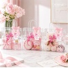 image:imageG2PLUS 24PCS Pink Bow Gift Bags with Handles Clear PVC Plastic Goodie Bag  79x79x28in Party Favor Bag with Bownot and Thank You Tags Reusable for Weddings Baby Showers Birthdays and GiftsPink