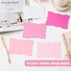 image:imageG2PLUS 60PCS Blank Kraft Greeting Cards 5x7 in Cardstock Paper  12 Rainbow Colors Thick Scalloped Card for DIY Crafts Baby Showers Wedding Invitations Note Handmade and MessagesPink