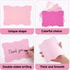image:imageG2PLUS 60PCS Blank Kraft Greeting Cards 5x7 in Cardstock Paper  12 Rainbow Colors Thick Scalloped Card for DIY Crafts Baby Showers Wedding Invitations Note Handmade and MessagesPink