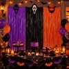 image:imageG2PLUS Halloween Foil Fringe Hanging Ghosts 2 Pack 33x66 FeetBlackOrangePurple