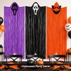 image:imageG2PLUS Halloween Foil Fringe Hanging Ghosts 2 Pack 33x66 FeetBlackOrangePurple