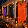 image:imageG2PLUS Halloween Foil Fringe Hanging Ghosts 2 Pack 33x66 FeetBlackOrangePurple
