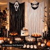 image:imageG2PLUS Halloween Foil Fringe Hanging Ghosts 2 Pack 33x66 FeetBlackWhite