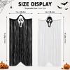 image:imageG2PLUS Halloween Foil Fringe Hanging Ghosts 2 Pack 33x66 FeetBlackWhite