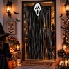 image:imageG2PLUS Halloween Foil Fringe Hanging Ghosts 2 Pack 33x66 FeetBlackWhite
