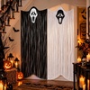 image:imageG2PLUS Halloween Foil Fringe Hanging Ghosts 2 Pack 33x66 FeetBlackWhite